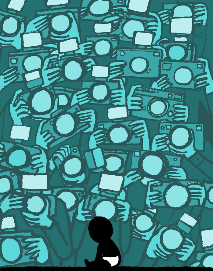 Jean Jullien na svojich ilustráciách poukazuje na modernú závislosť na technológiach