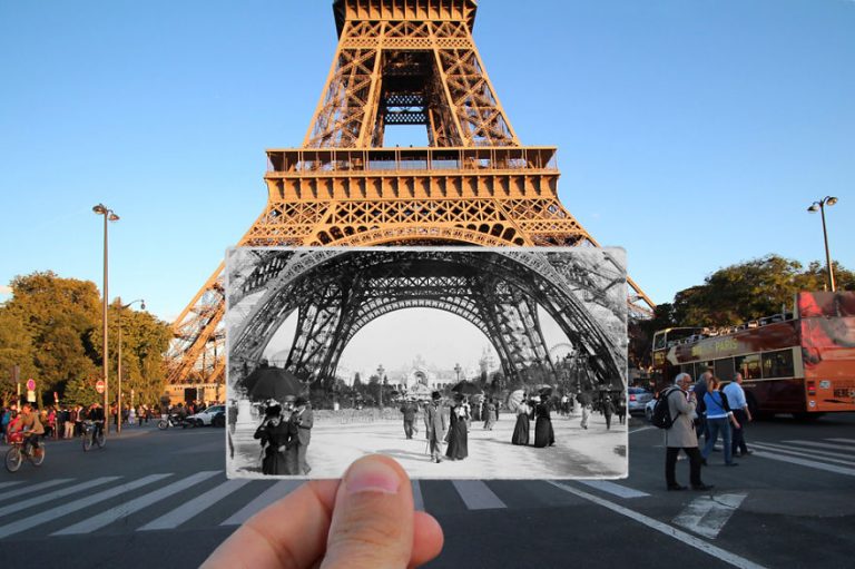 Spojenie historického a terajšieho Paríža na týchto skvelých fotografiách