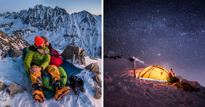 Dobrodružný Slovenský pár randí na vrcholoch hôr