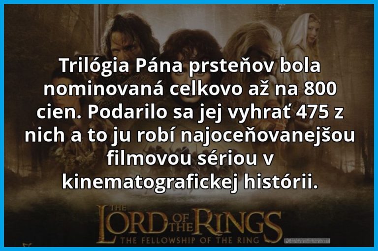 Úspešná trilógia Pán prsteňov