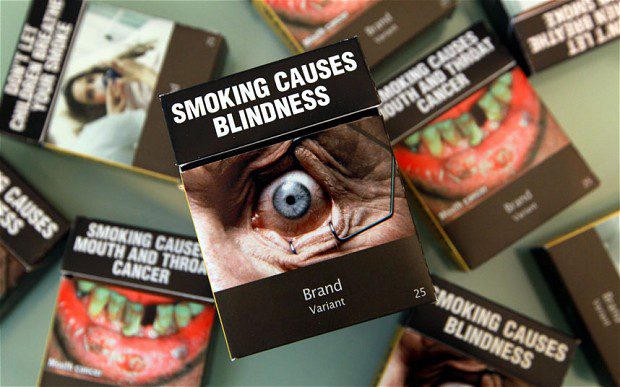 Austrálský cigaretový obal, www.telegraph.co.uk