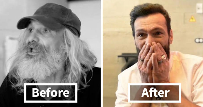 Premena bezdomovca na upraveného chlapa ho dojala k slzám a dodala znova chuť do života