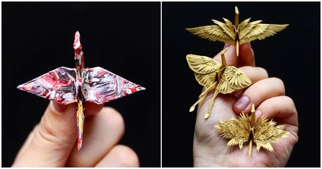 Také nádherné origami, ako tvorí tento muž, sa len tak často nevidí