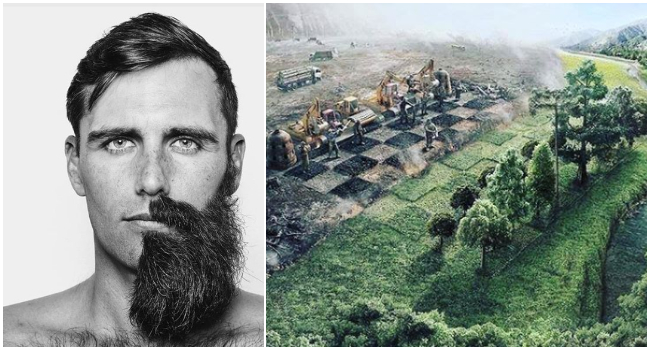 Ekoaktivista sa po udalostiach v dažďovom pralese rozhodol oholiť si polovicu brady a dozviete sa prečo