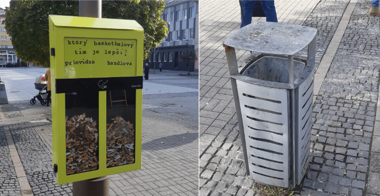 Prievidza ide príkladom celému Slovensku – cigaretové ohorky už nenájdete na zemi, ale v špeciálnom koši