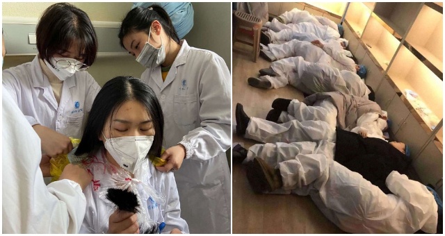Pozrite si niekoľko fotografií z nemocnice vo Wu-chane, ktoré ukazujú najmä unavený zdravotnícky personál