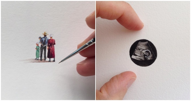 Sú tak malé, no vyžadujú si hodiny práce. Táto miniaturistka vytvára nádherné kresby