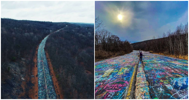 Mesto zaniklo a cestu si začala podmaňovať príroda, no nájdete ju celú pokrytú graffitmi, ako je to možné?