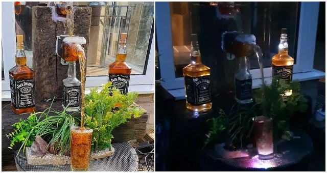 Na záhrade si vyrobil Jack Daniels fontánu a ako mu to napadlo? Dozviete sa