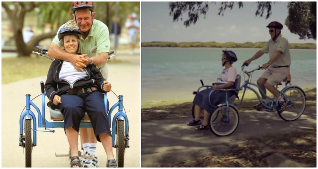 Pár vždy miloval bicyklovanie, no žena ochorela. Pozrite čo urobil manžel, aby neskončili s ich záľubou