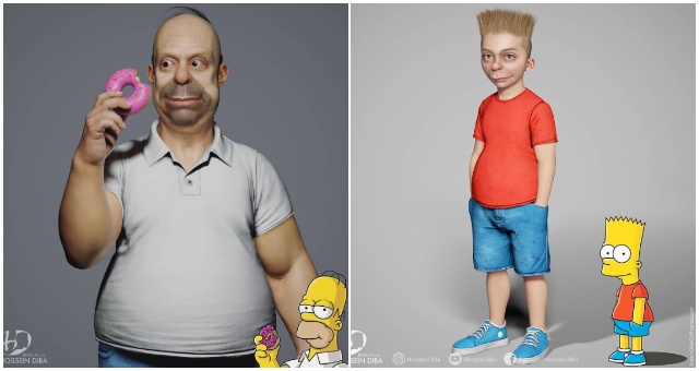 Chlapík vytvoril zaujímavý projekt, ktorý vám ukáže Simpsonovcov v inej podobe