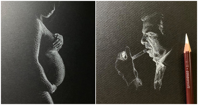Ako môže vyzerať biela ceruzka na čiernom papieri? Takto dokonale