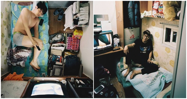 Fotograf ukázal drsnú stránku bývania v izbe o rozlohe 4 metre štvorcové v Južnej Kórei