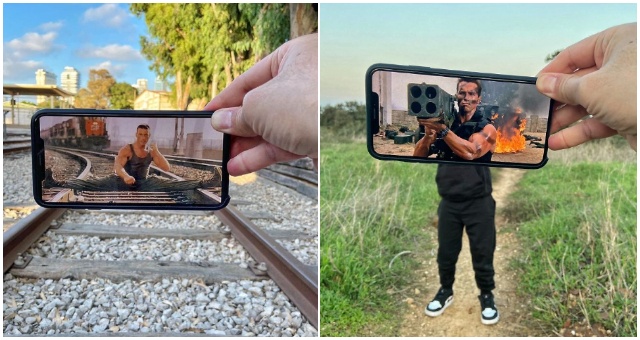 Šikovný chlapík používa 2 smartfóny na vytvorenie takýchto originálnych fotografií
