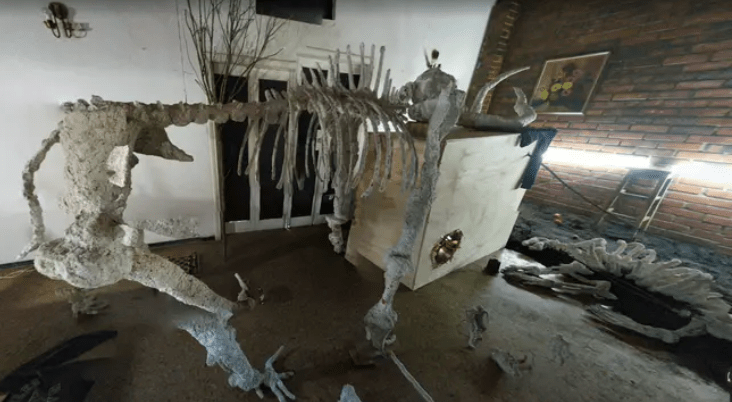 Prostredníctvom aplikácie Google Earth objavil istý muž miestnosť s kostrami dinosaurov