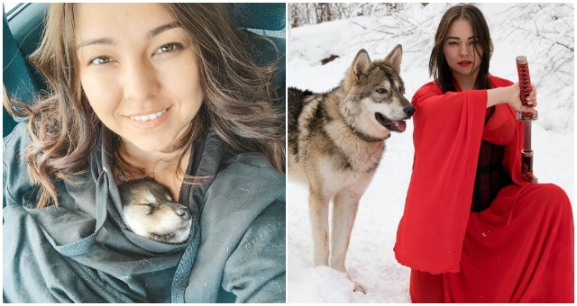 Adoptovala si vlčie mláďa, pretože by neprežilo vo voľnej prírode