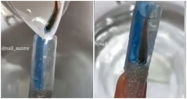 Nechtový salón je kritizovaný za to, že vložil do umelého nechtu živú rybu