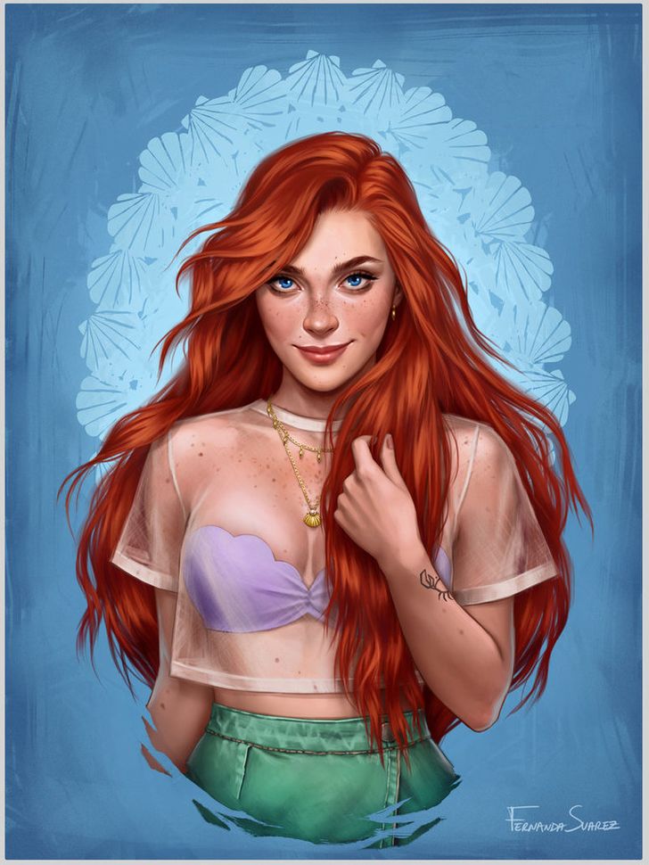 Umelkyňa zo Santiaga vytvára nádherné moderné verzie Disney postáv. Prinášame vám ukážku jej výtvorov