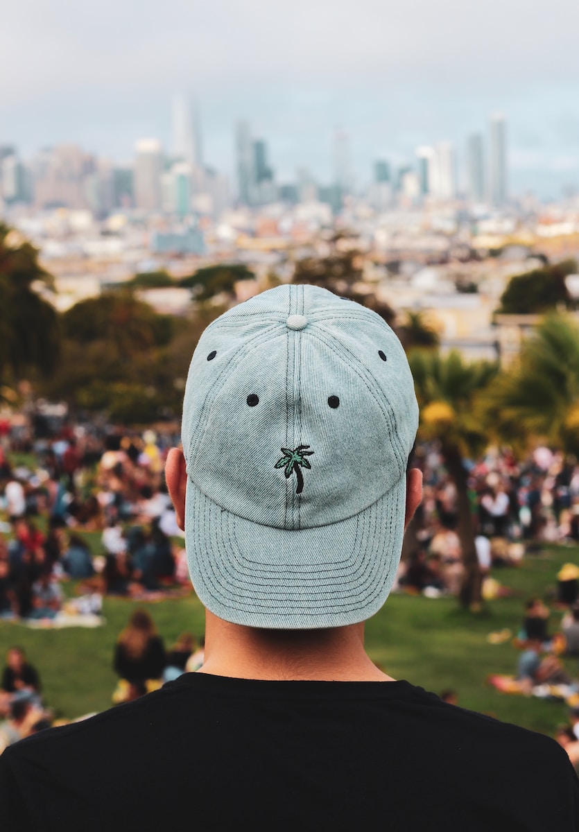 man in gray cap