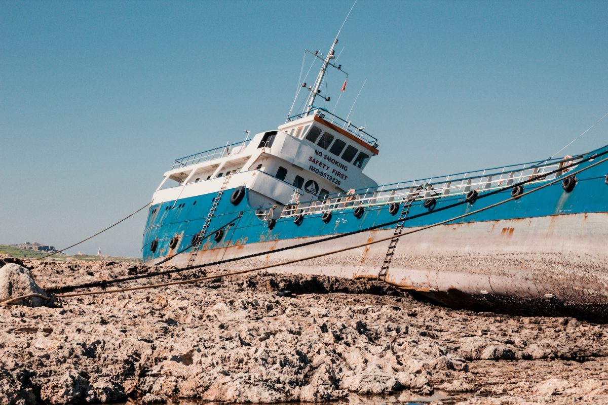 ship on dry land