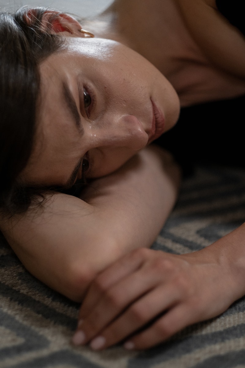 Close-Up Shot of a Woman Crying