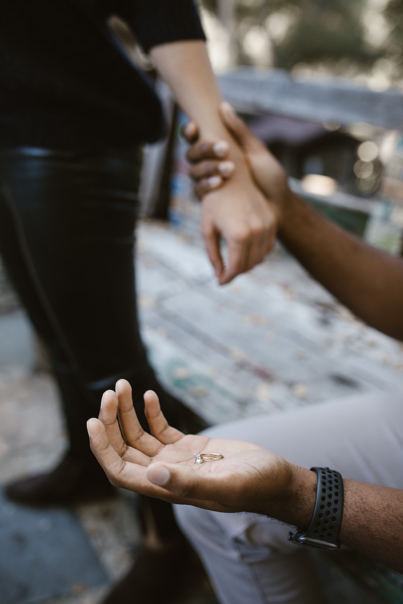 Shallow Focus of Ring on a Person's Palm
