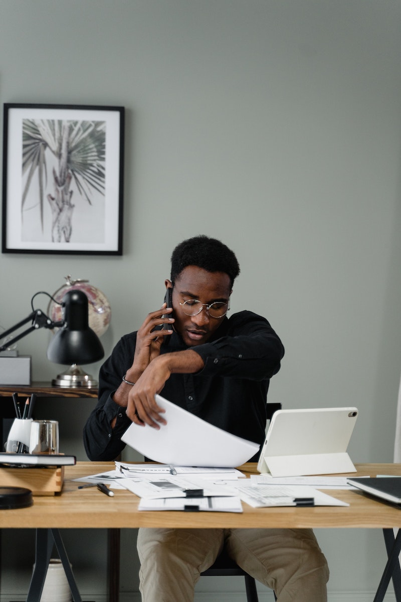A Man Talking using Smartphone
