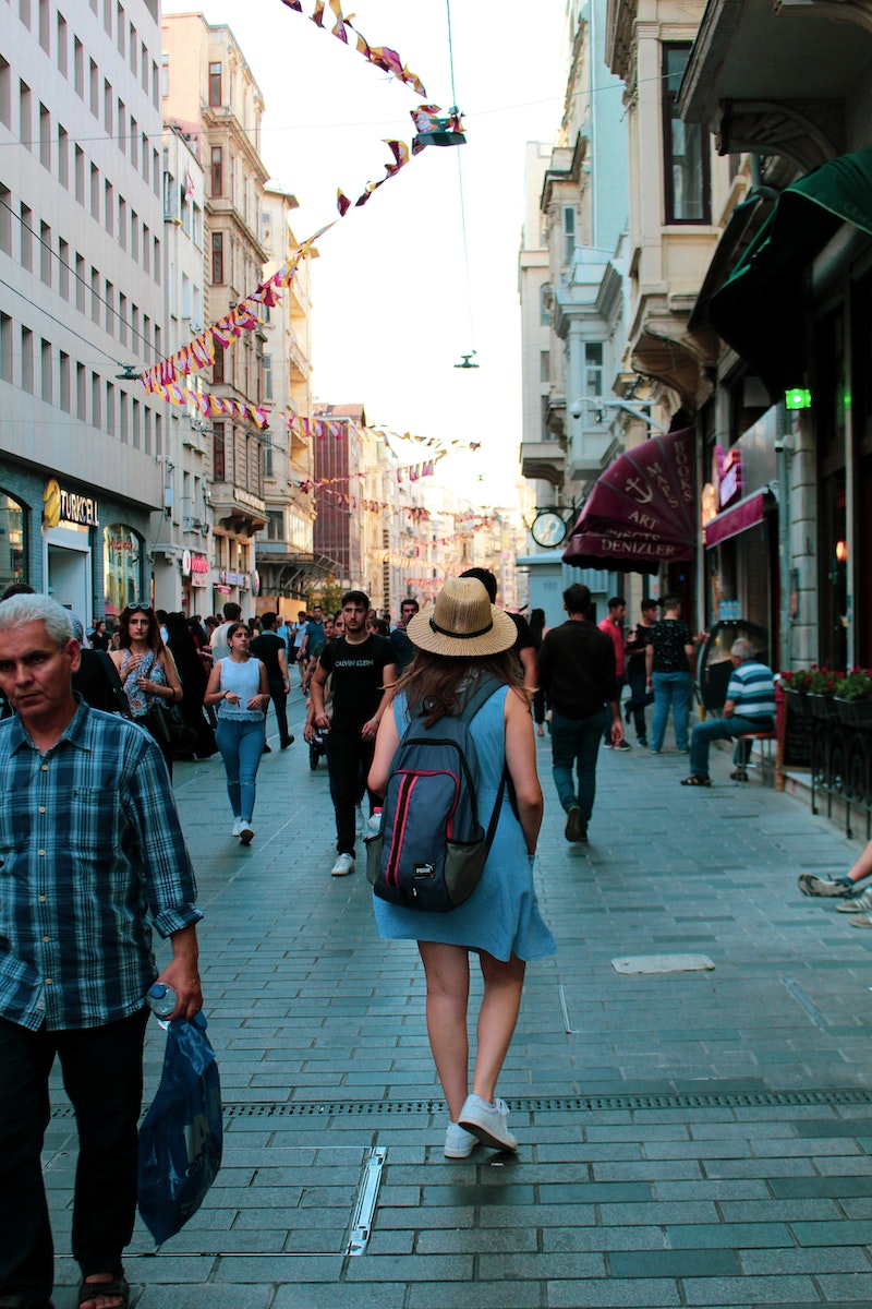 People Walking on Street Near Buildings