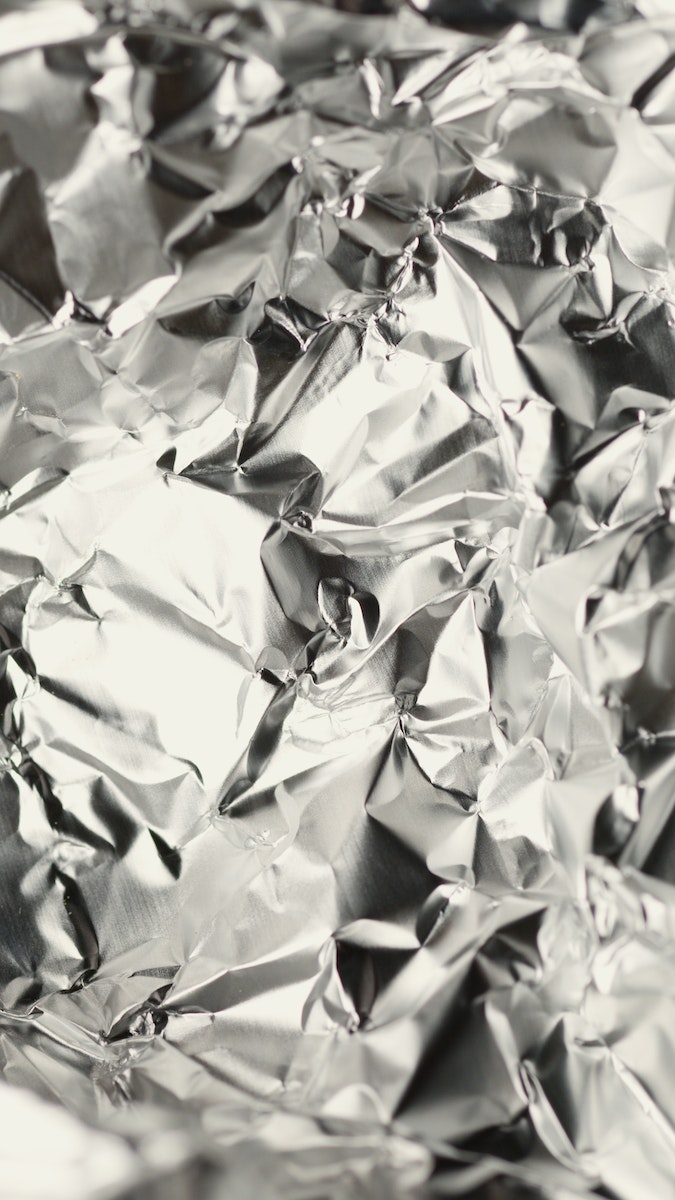 Silver Fabric in Close-up Image