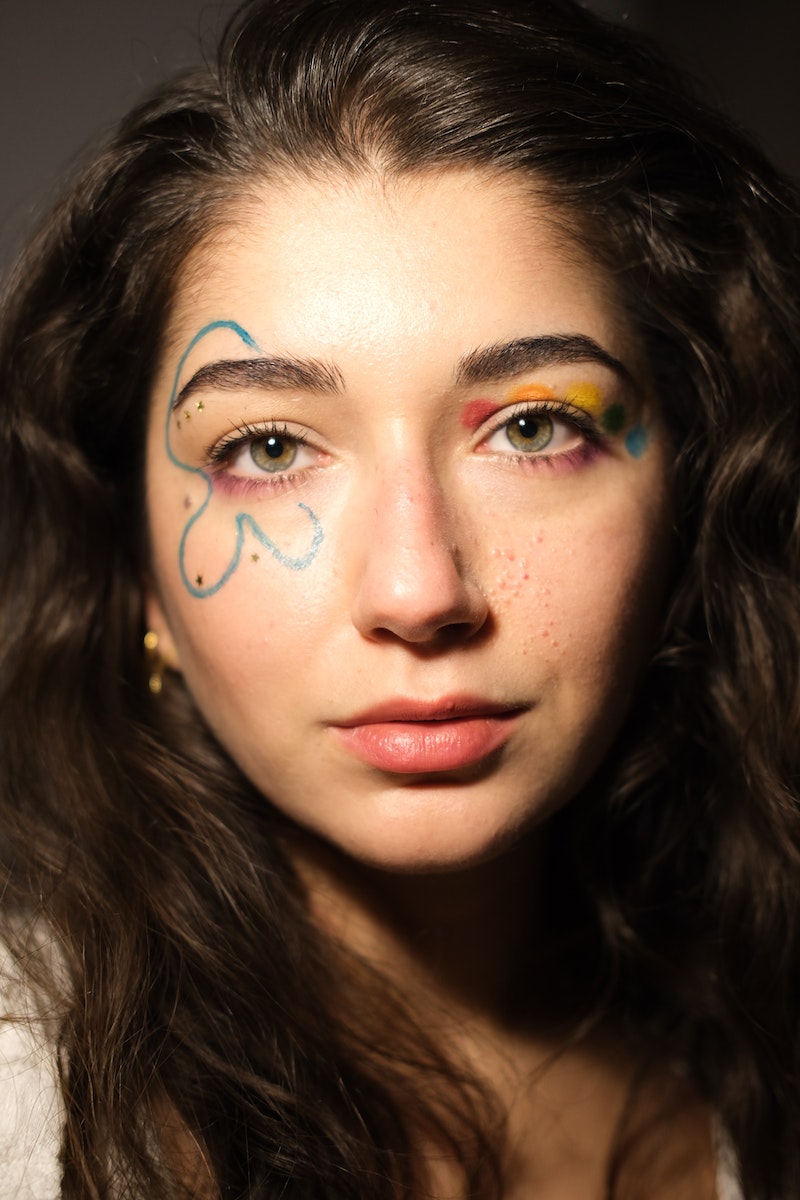 Portrait of a Woman with a Drawing around Her Eye