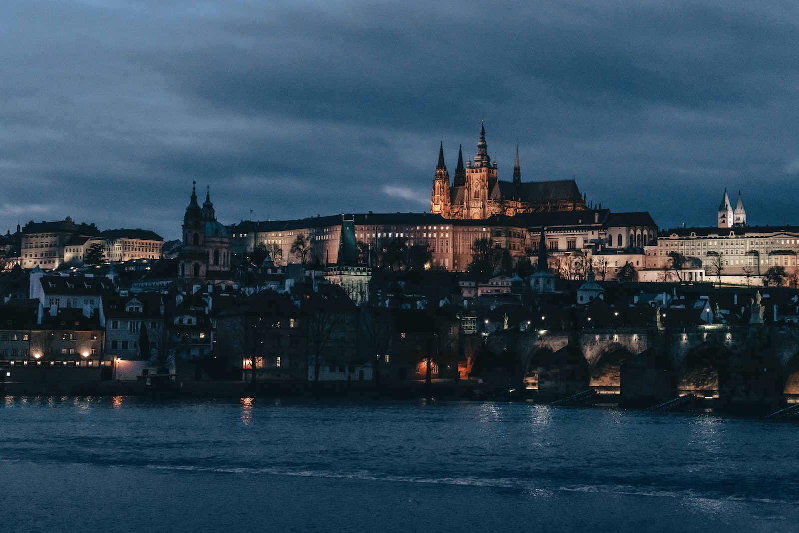 Prague Castle At Night