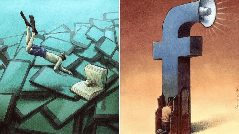 Digitálna dilema: Satirické ilustrácie, ktoré vystihujú dnešnú dobu