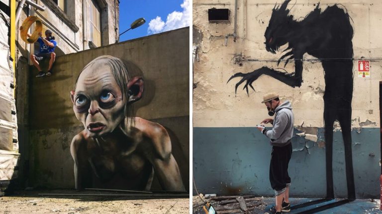Pouličný umelec, ktorý skrášľuje budovy umením graffiti. Mnohé z nich vám vyrazia dych!