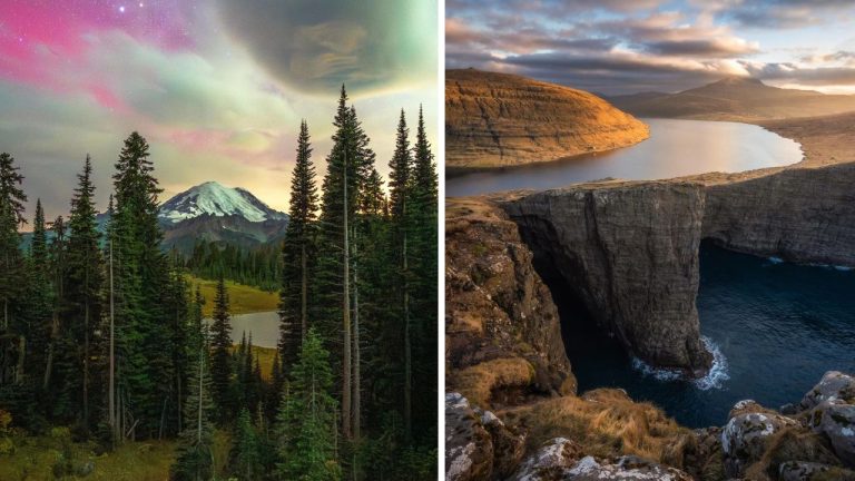 10 dychberúcich fotografií prírody pre dnešný deň #9 – Prírodný most nad vodopádom alebo jazero nad oceánom